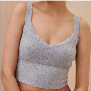 Anthropologie Maeve Sz Small Cashmere Gray Crop Top